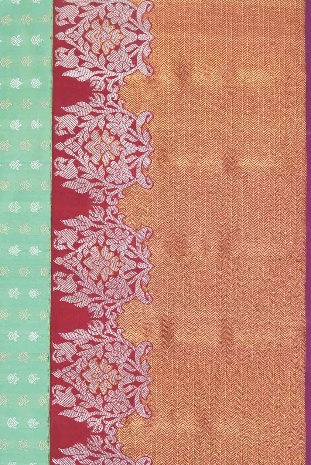 Pure Silk Pure Zari Sea Green Kanchipuram Saree