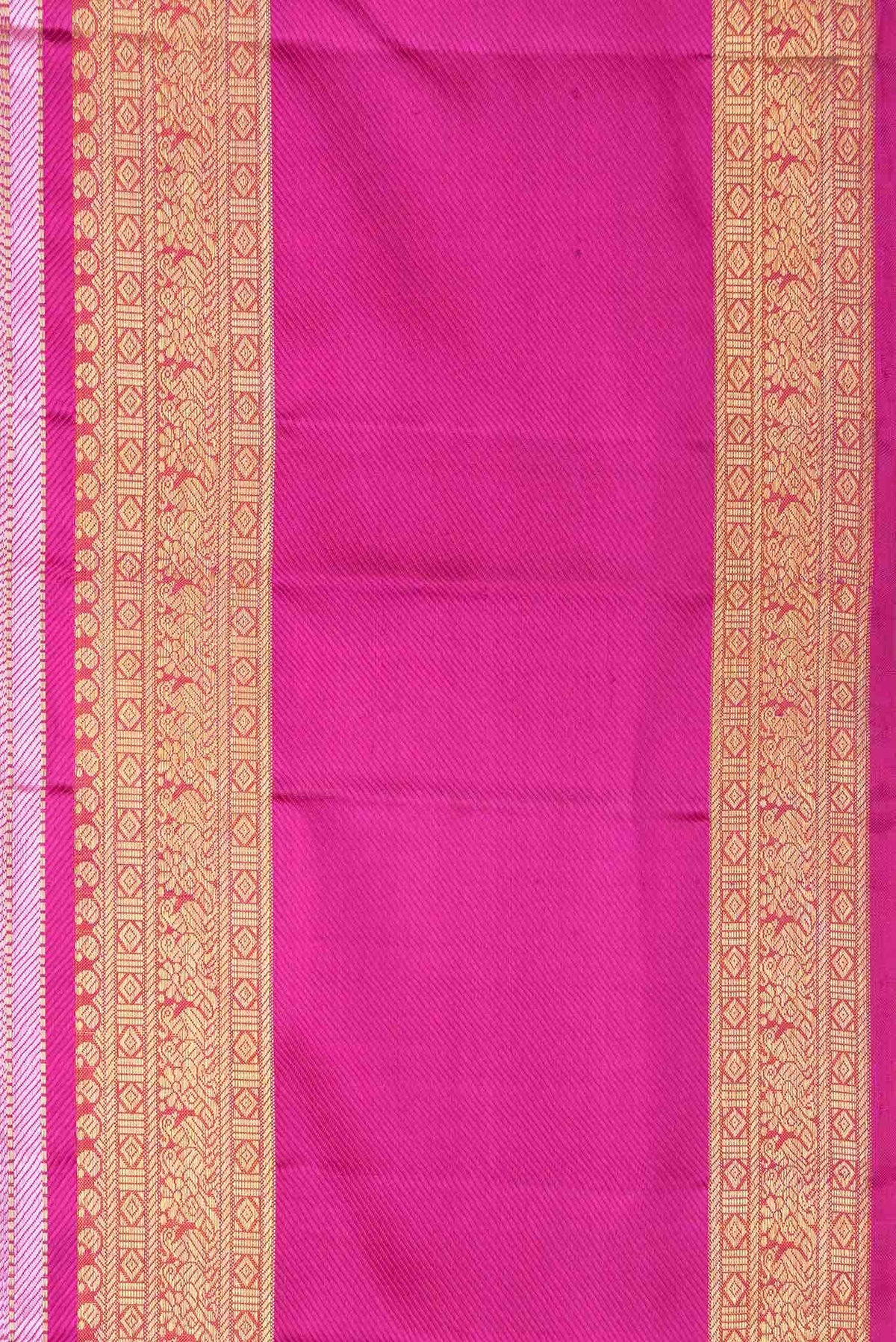 Pure Silk Pure Zari Sea Green Kanjivaram Saree