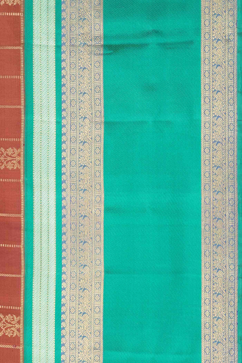 Pure Silk Pure Zari Bronze Dual Tone Kanchipuram Saree