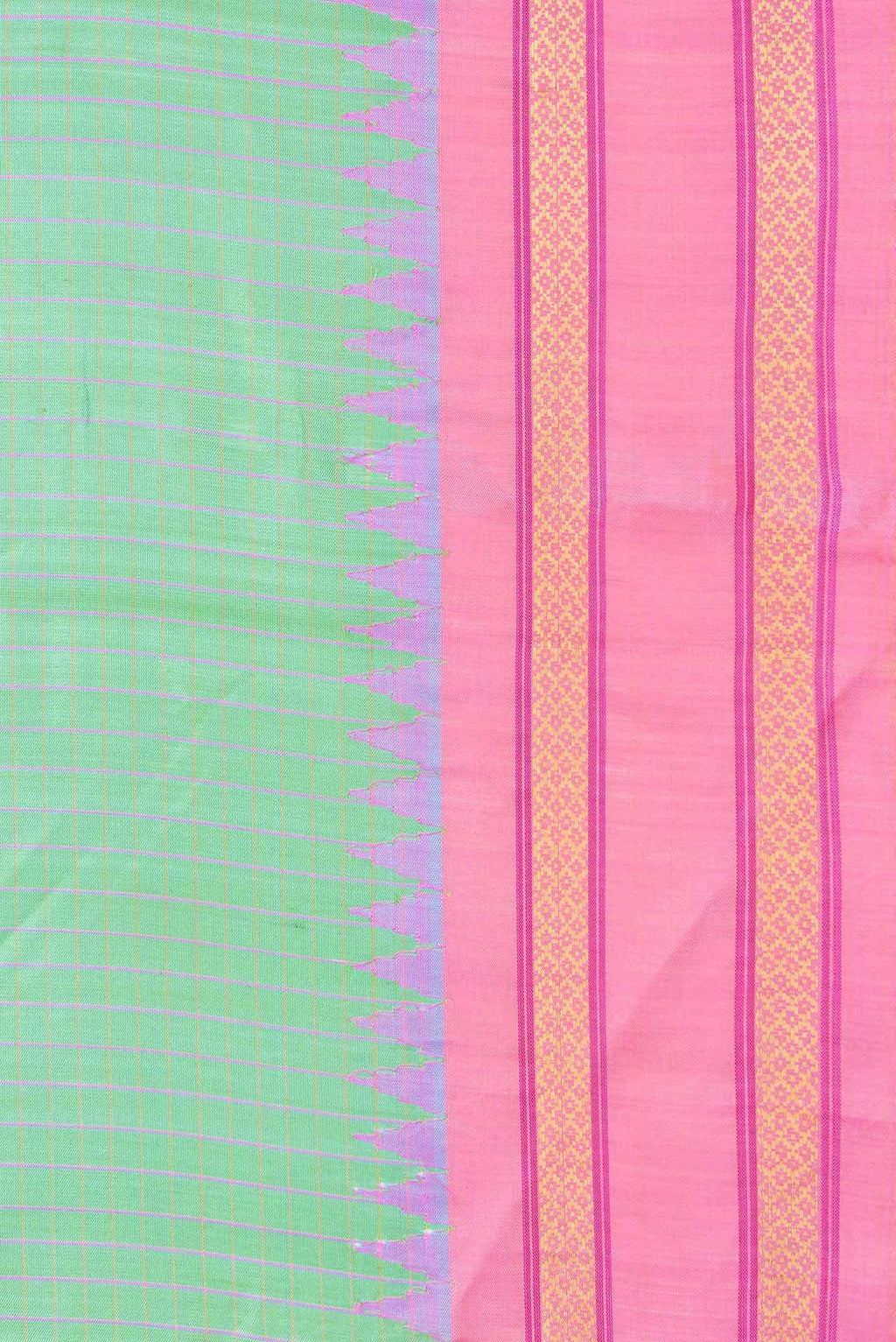 Pista Green Dual Tone Gadwal Silk Saree