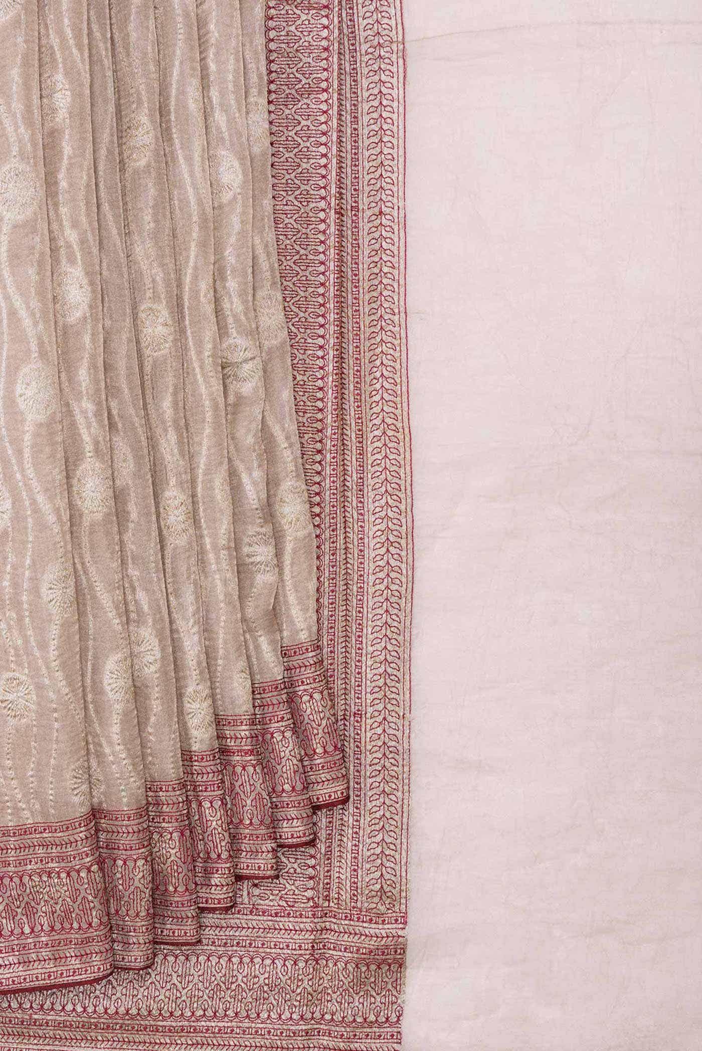Brown Dual Tone Tissue Silk Saree