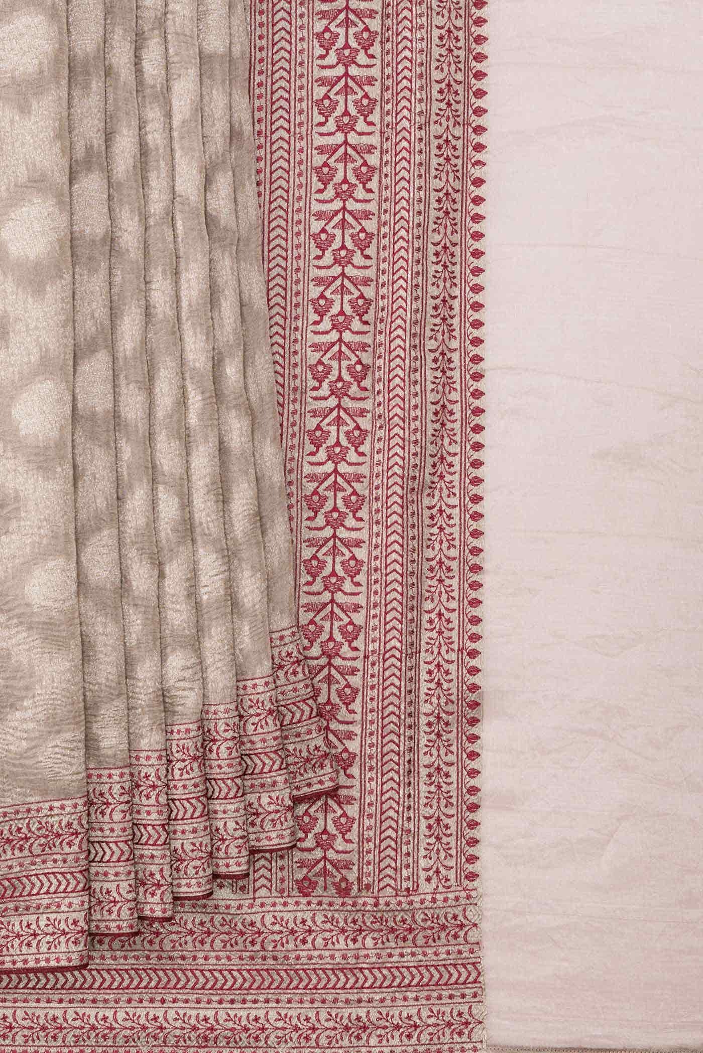 Brown Dual Tone Tissue Silk Saree