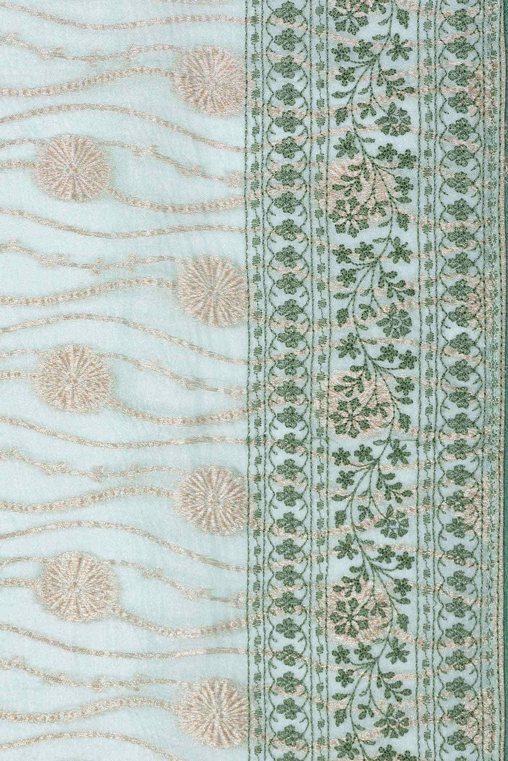 Light Blue Dual Tone Tissue Silk Saree