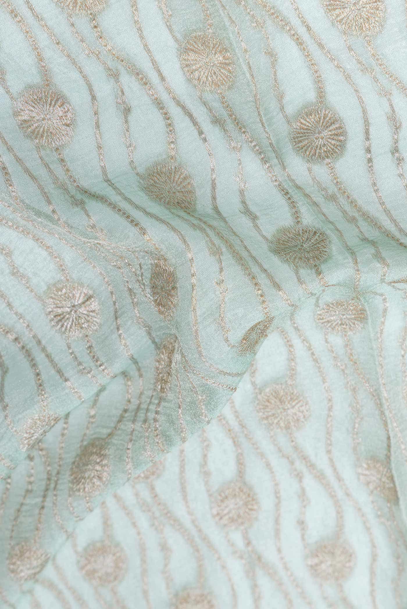 Light Blue Dual Tone Tissue Silk Saree
