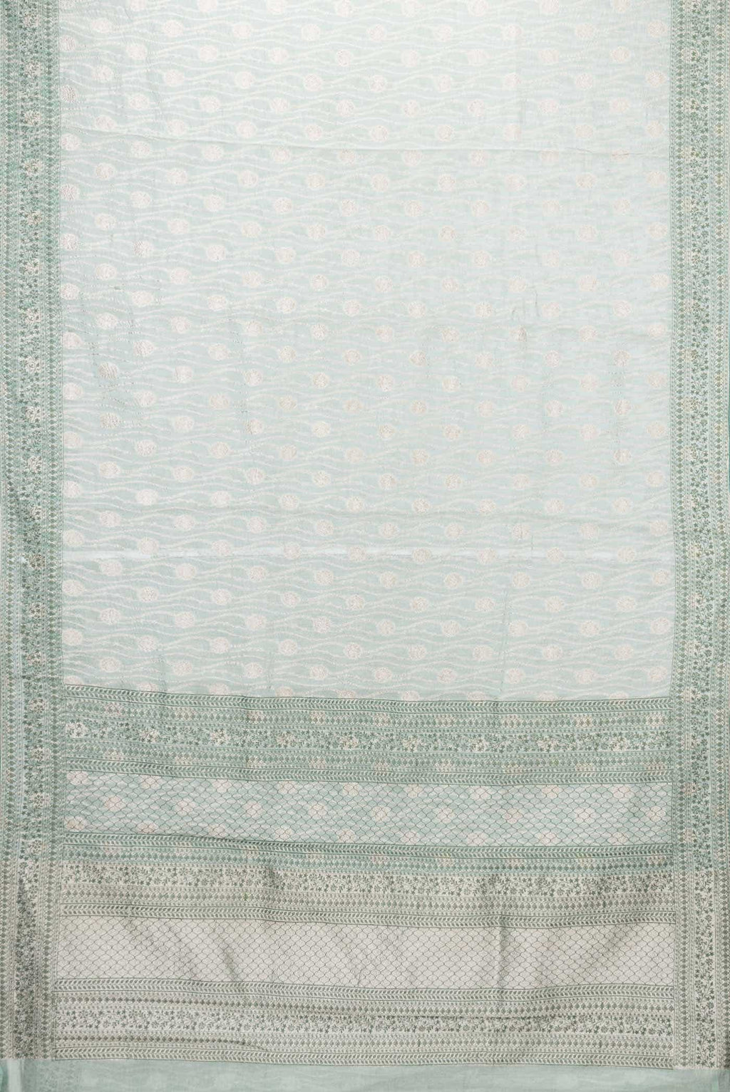 Light Blue Dual Tone Tissue Silk Saree