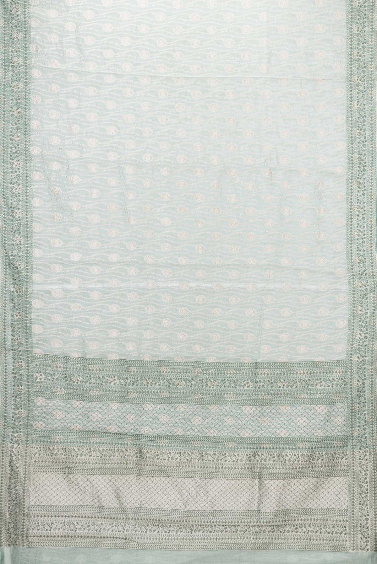 Light Blue Dual Tone Tissue Silk Saree