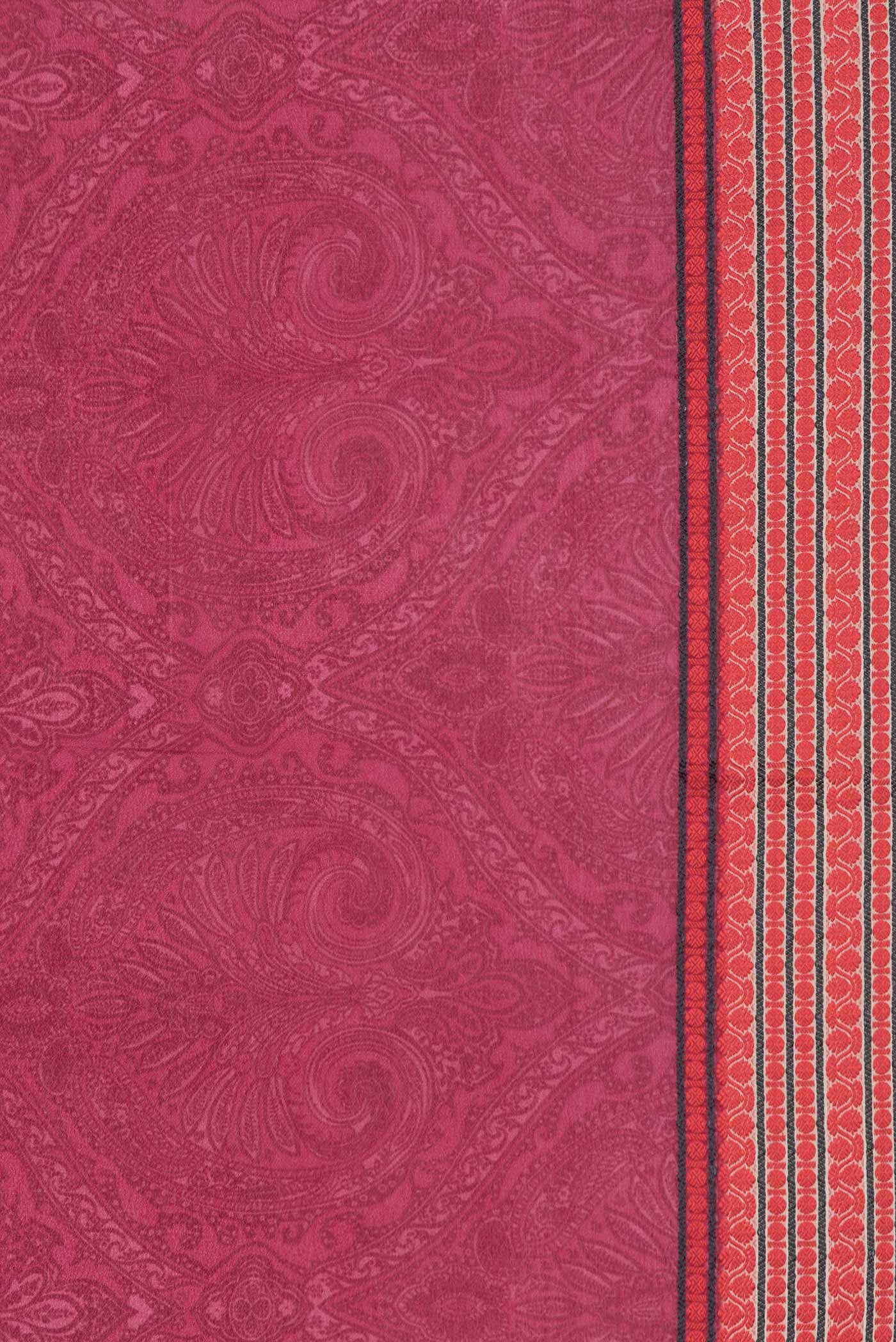 Dark Pink Dual Tone Mysore Crepe Saree