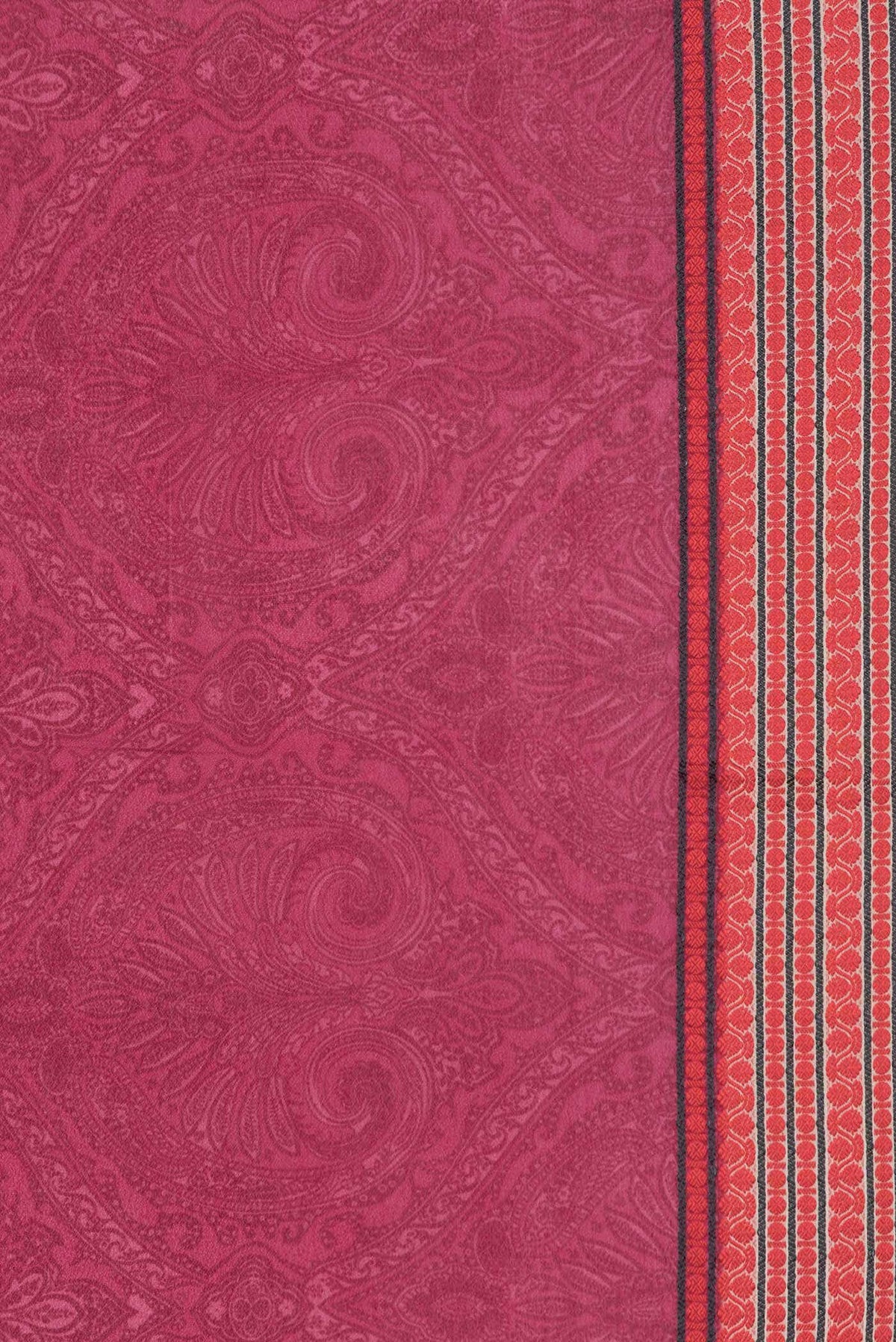 Dark Pink Dual Tone Mysore Crepe Saree