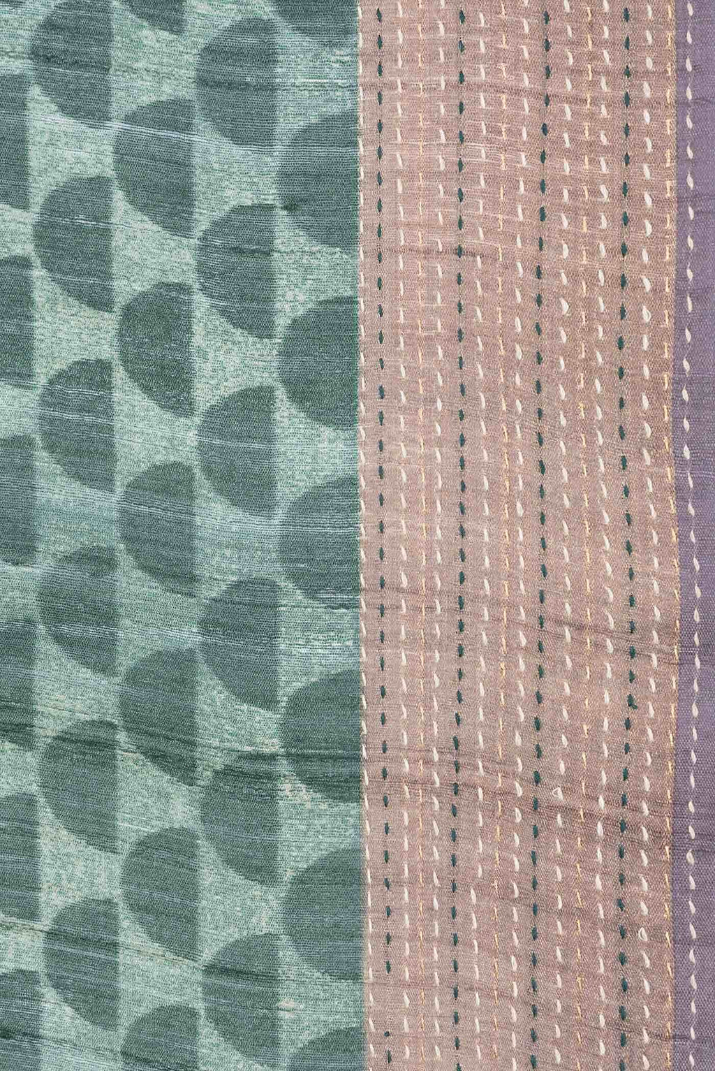 Green Dual Tone Tussar Silk Saree