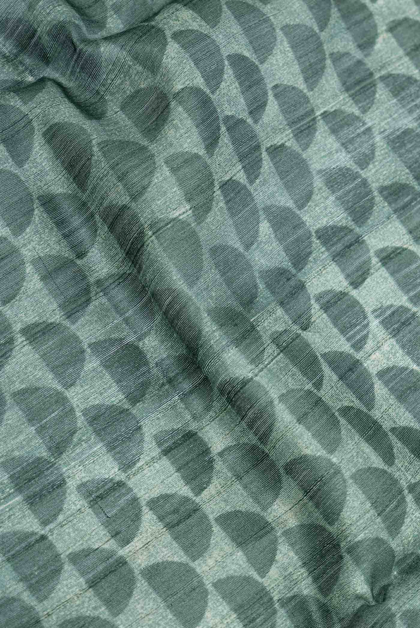 Green Dual Tone Tussar Silk Saree
