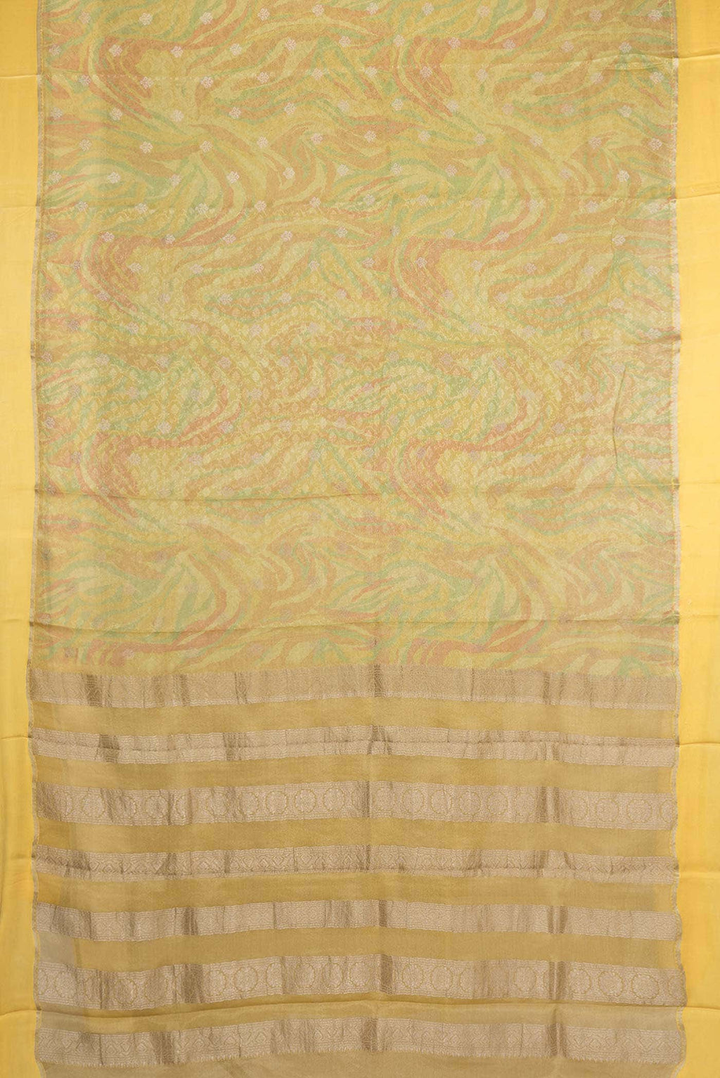 Green Dual Tone Mysore Georgette Saree