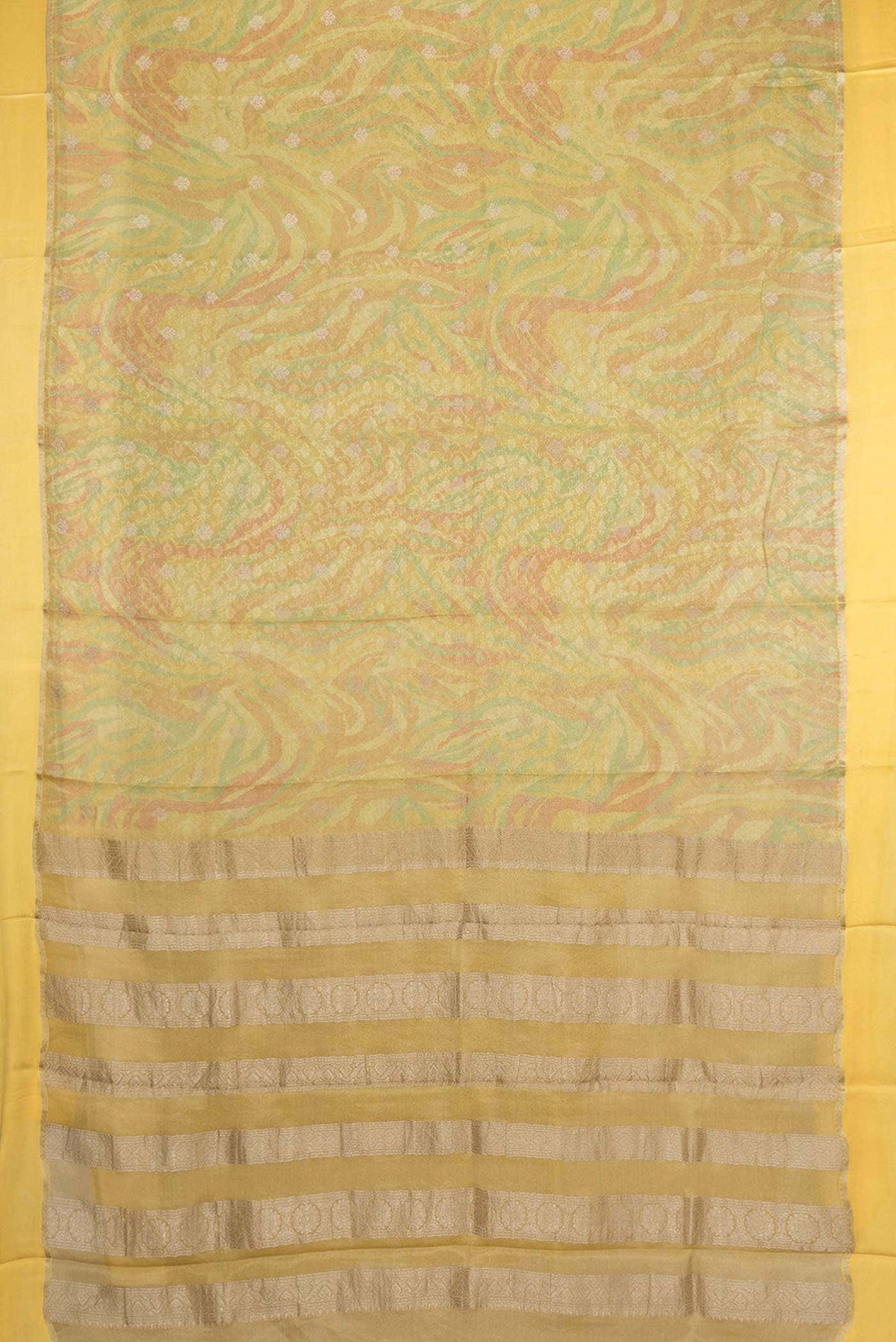 Green Dual Tone Mysore Georgette Saree