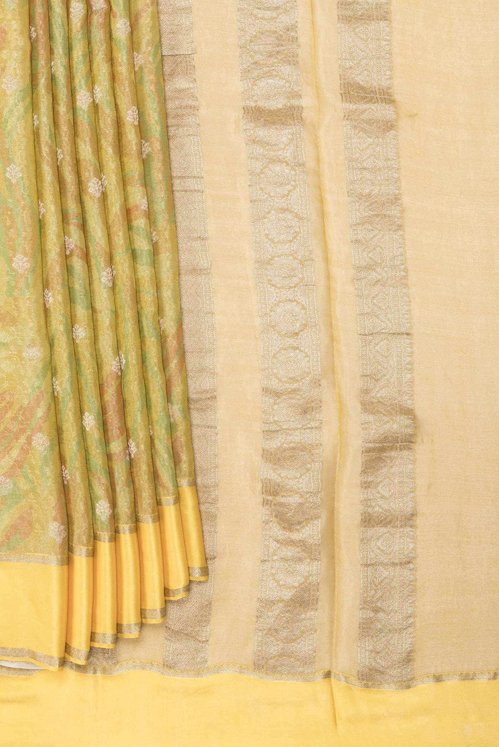 Green Dual Tone Mysore Georgette Saree