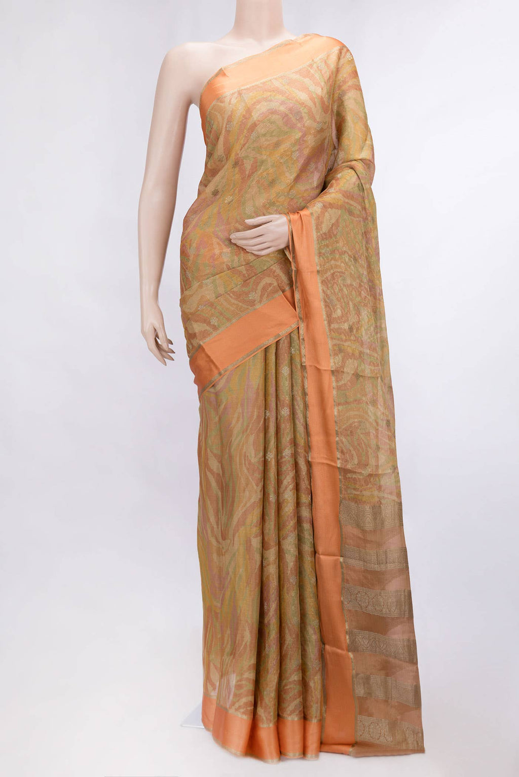 Gold Dual Tone Mysore Georgette Saree