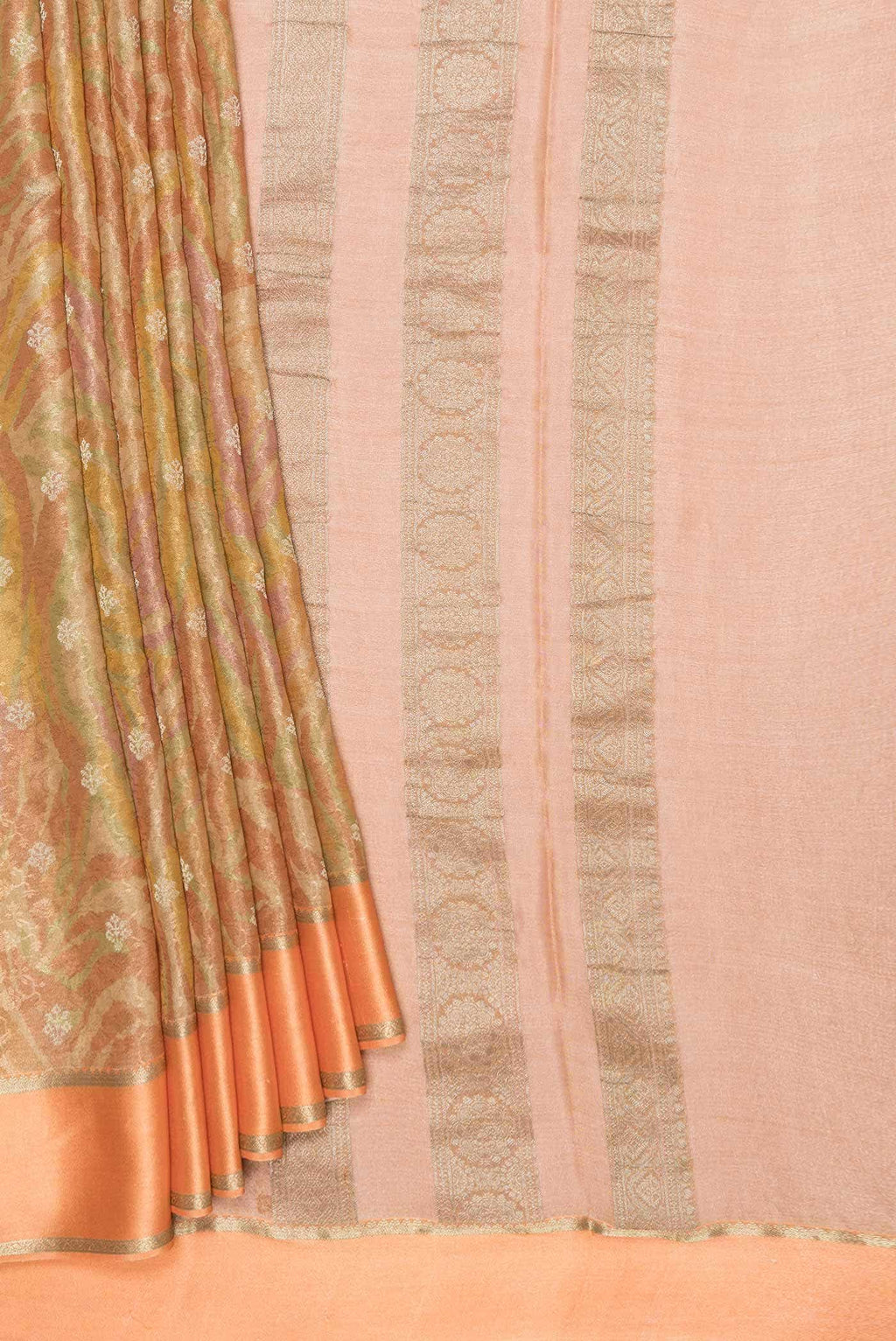 Gold Dual Tone Mysore Georgette Saree