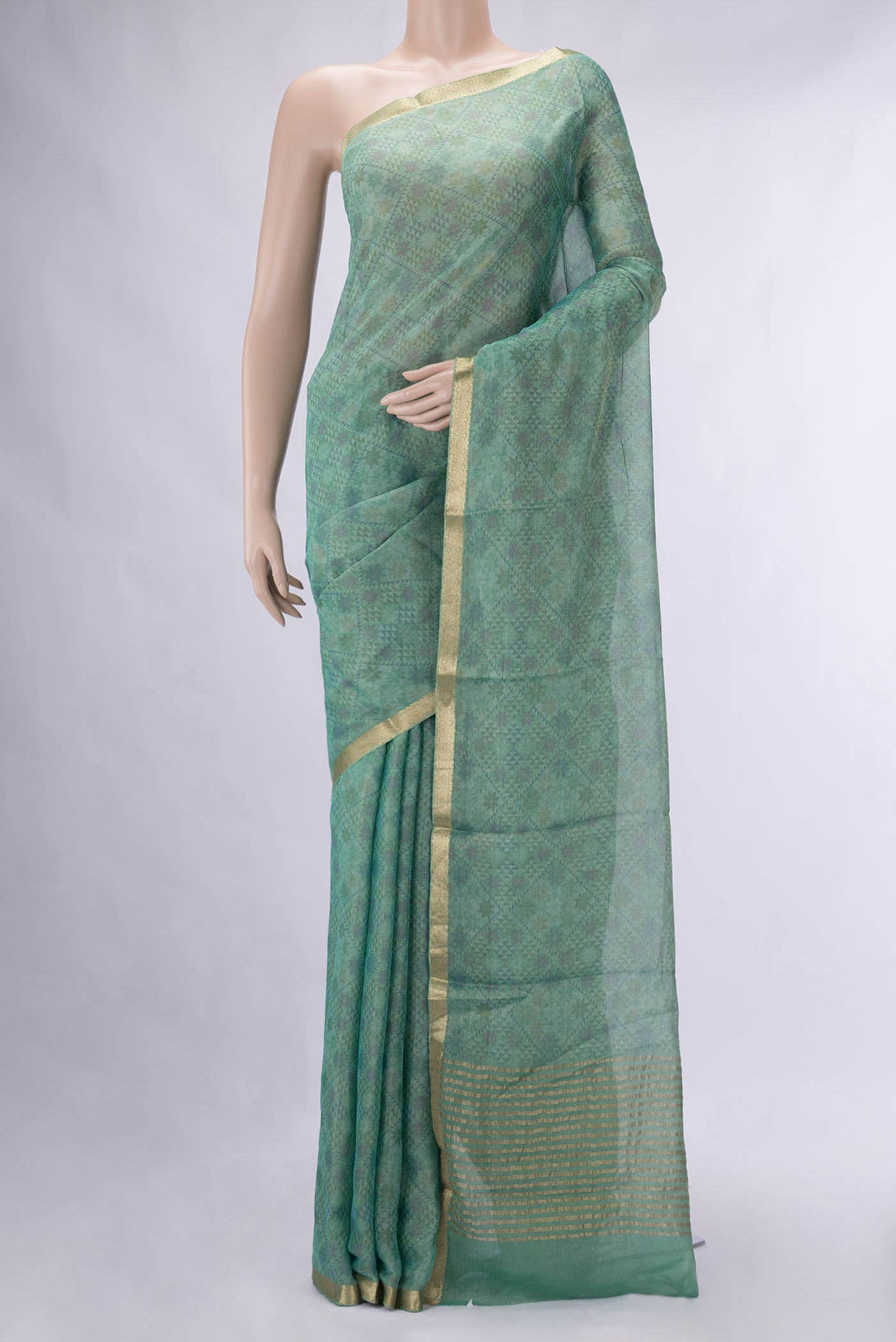 Green Mysore Georgette Saree