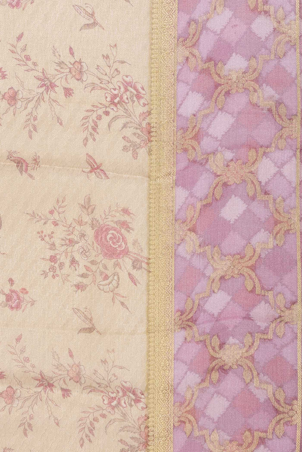 Gold Dual Tone Mysore Georgette Saree