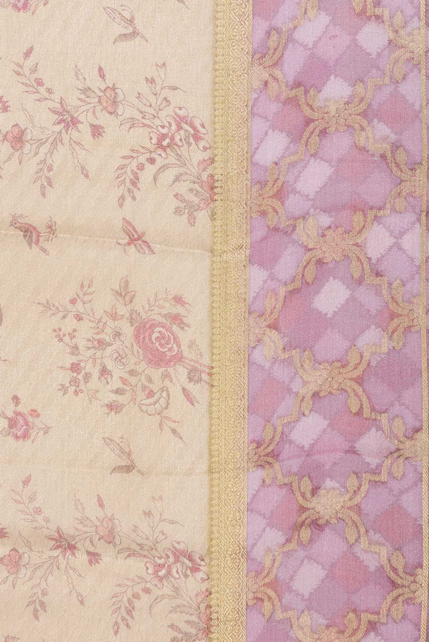 Gold Dual Tone Mysore Georgette Saree