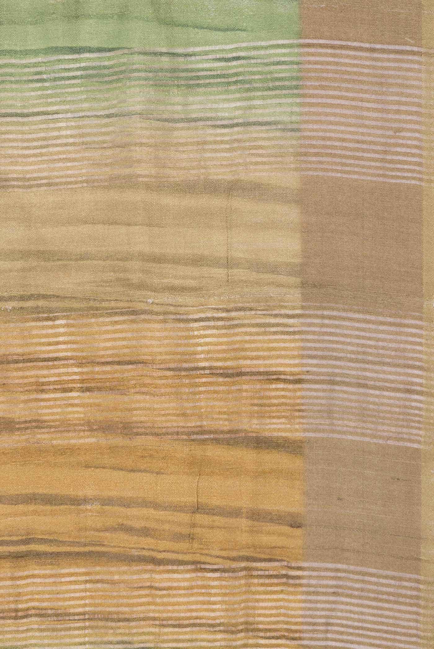 Green Dual Tone Tussar Silk Saree