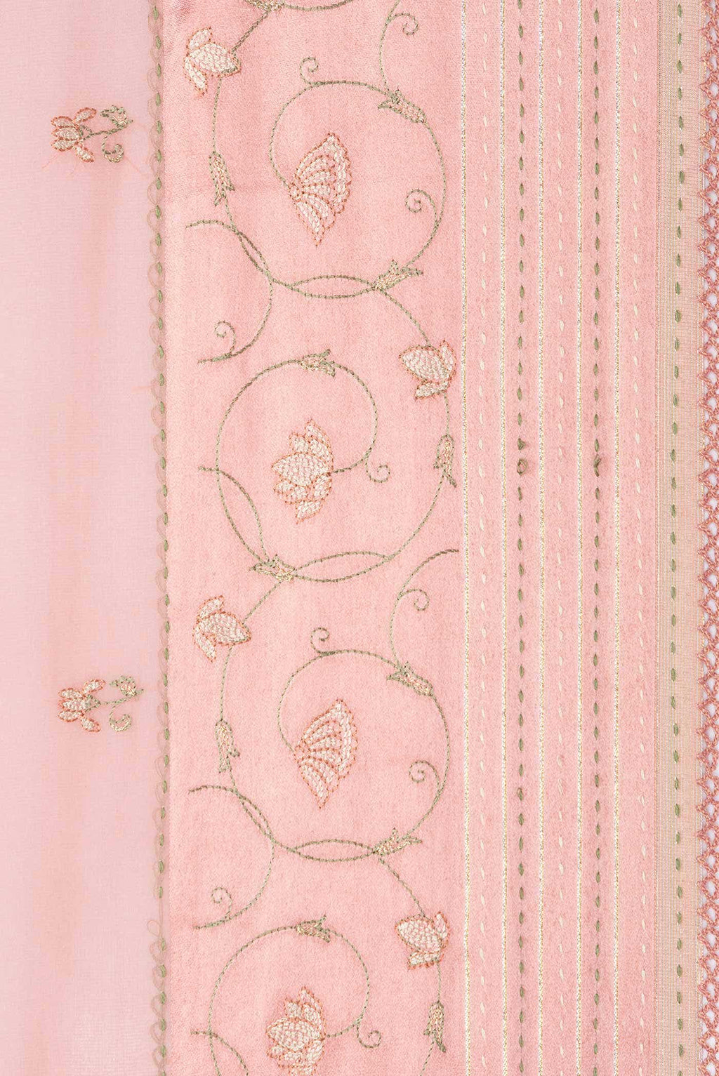 Peach Mysore Georgette Saree