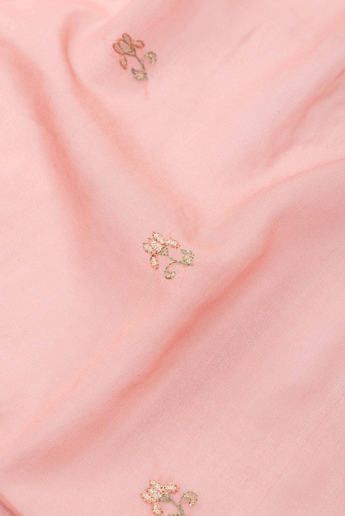 Peach Mysore Georgette Saree
