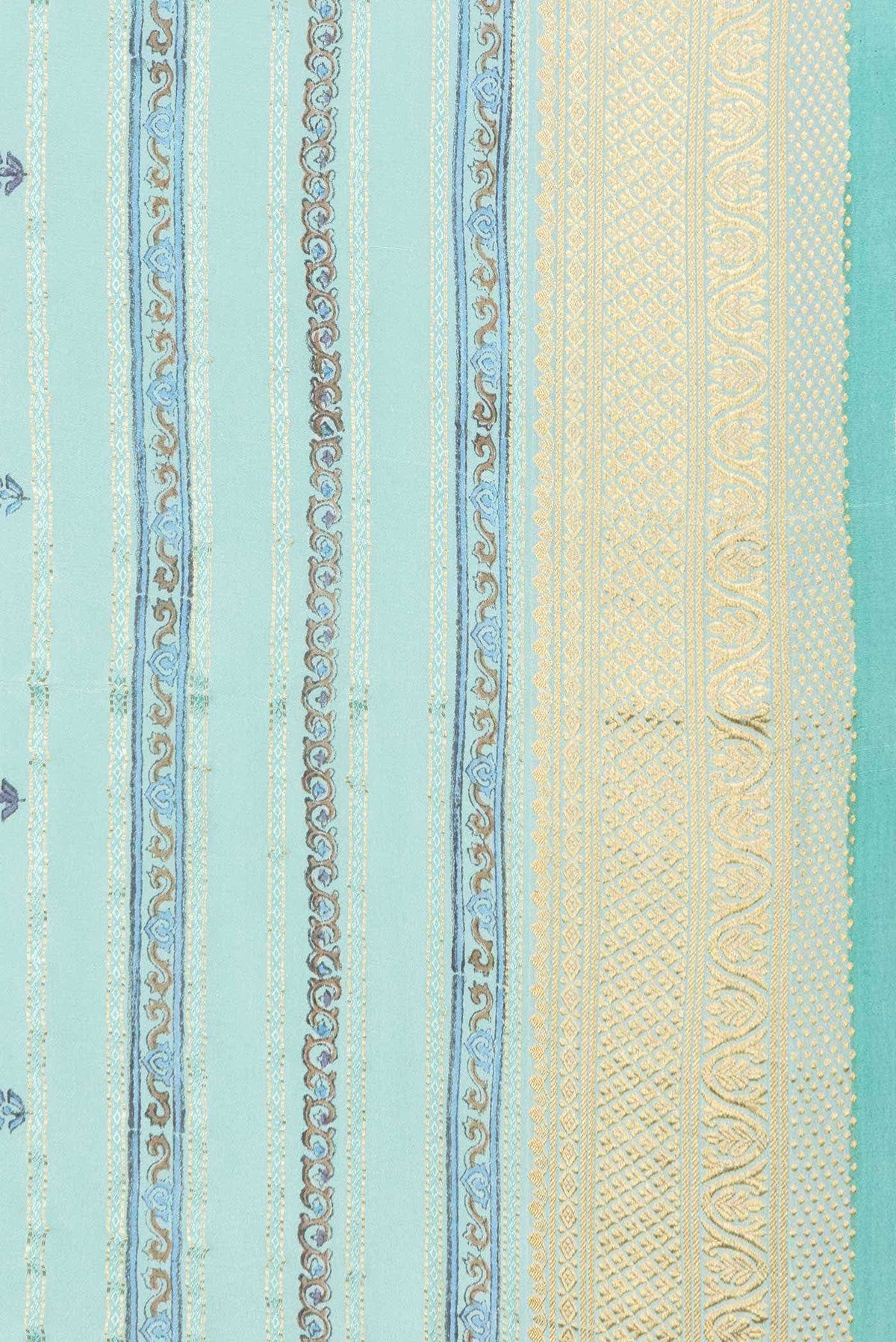 Light Blue Dual Tone Mysore Georgette Saree