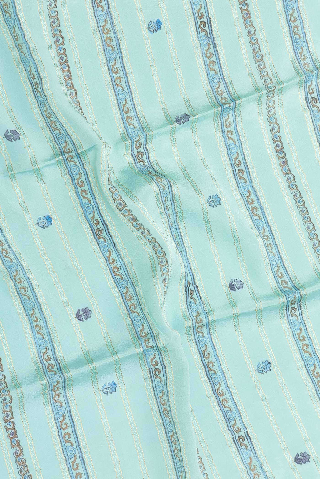 Light Blue Dual Tone Mysore Georgette Saree