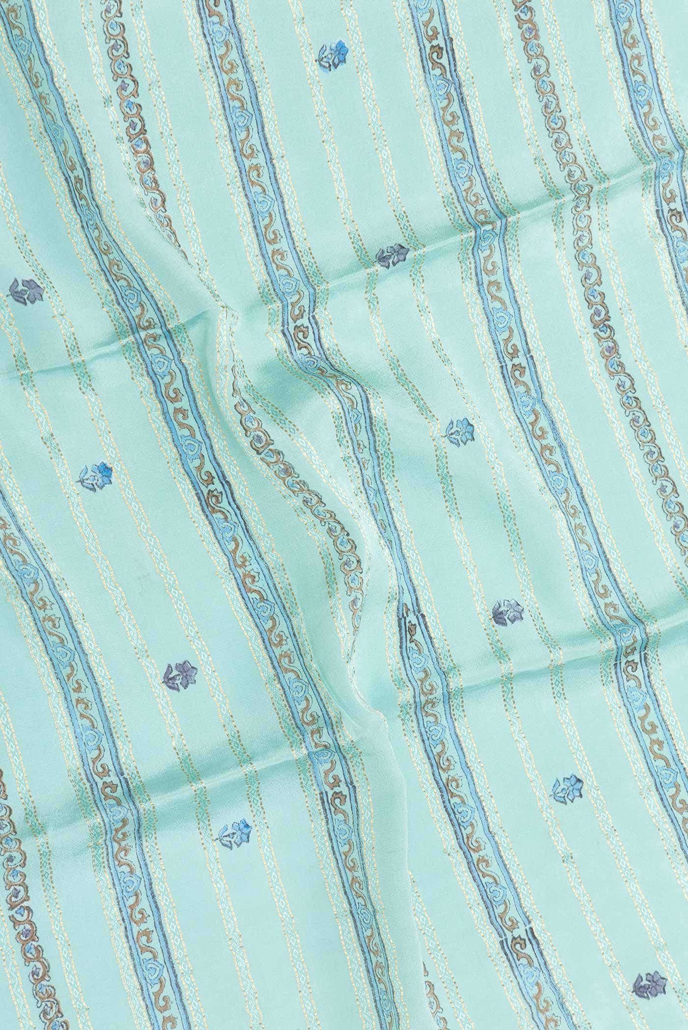 Light Blue Dual Tone Mysore Georgette Saree