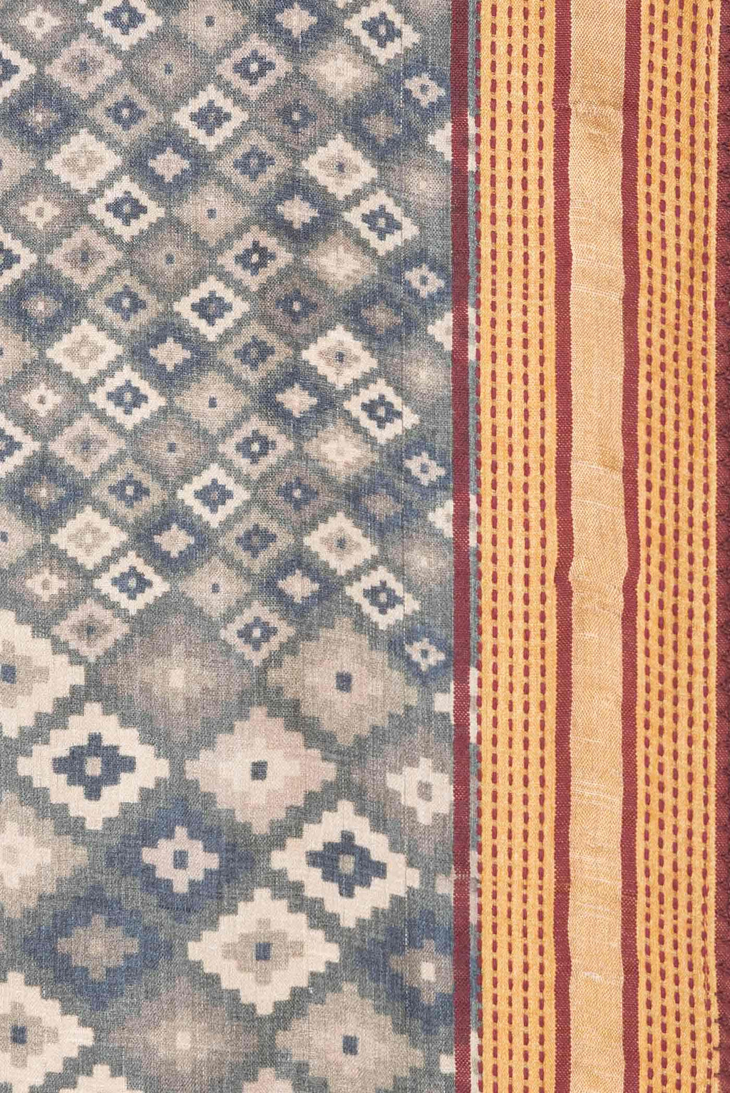 Grey Dual Tone Tussar Silk Saree