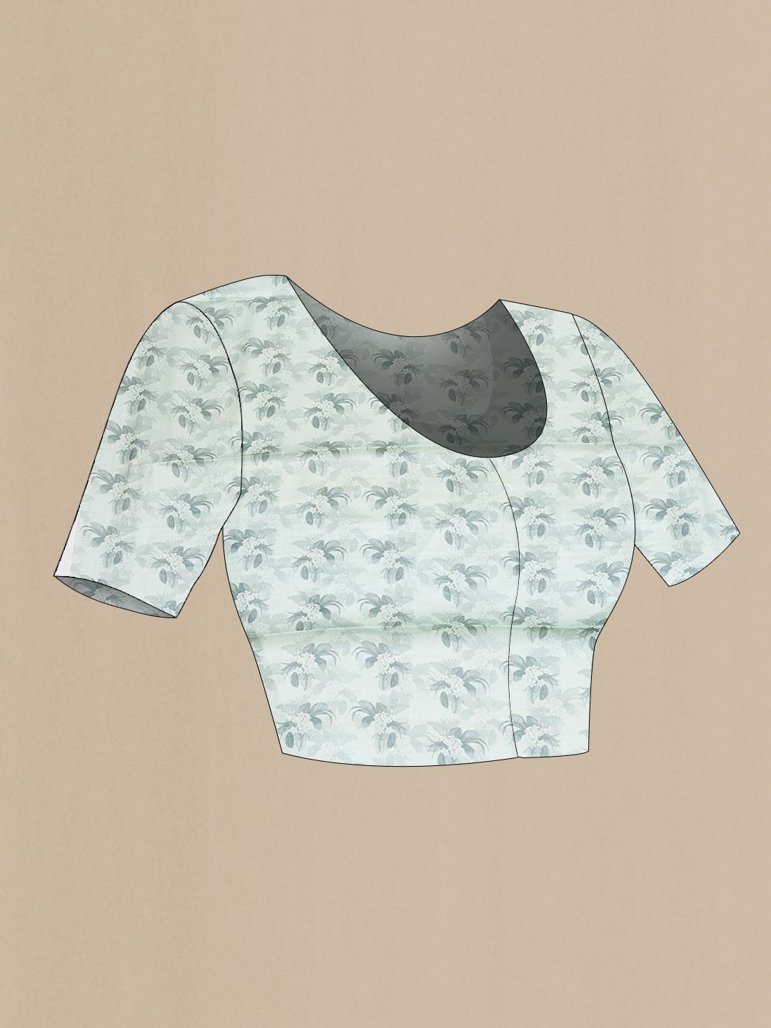 Light Blue Dual Tone Tussar Silk Saree