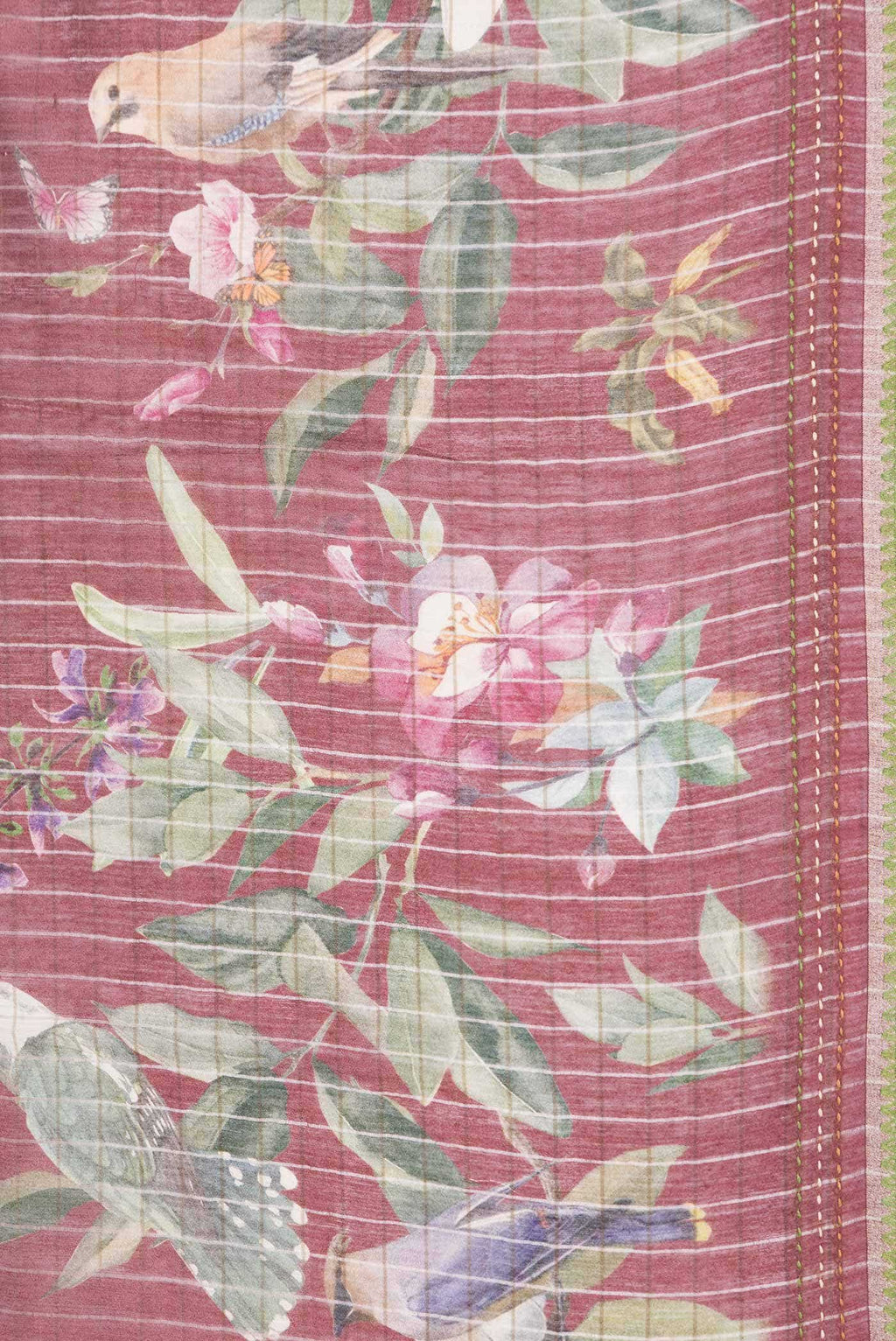 Maroon Dual Tone Tussar Silk Saree