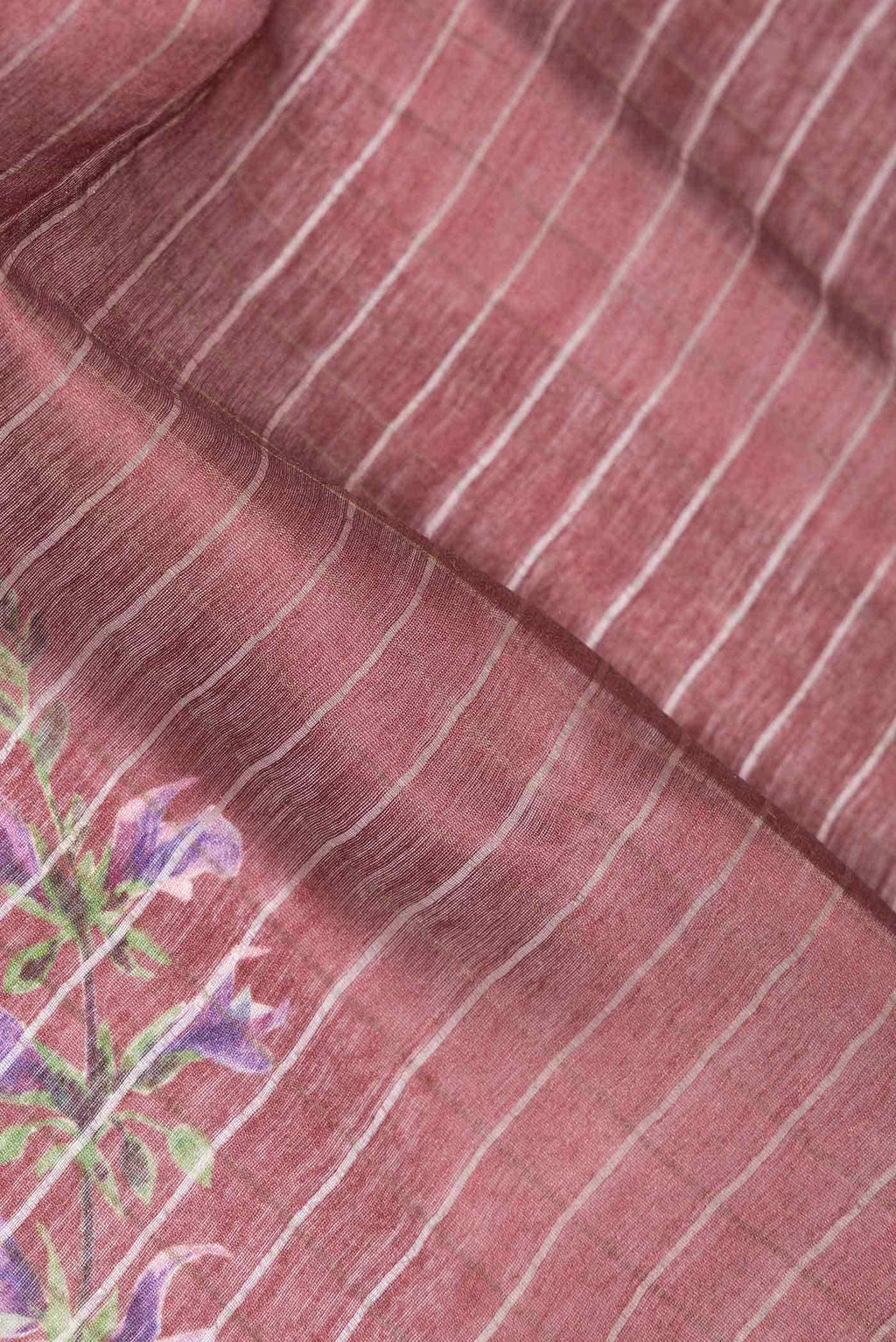 Maroon Dual Tone Tussar Silk Saree