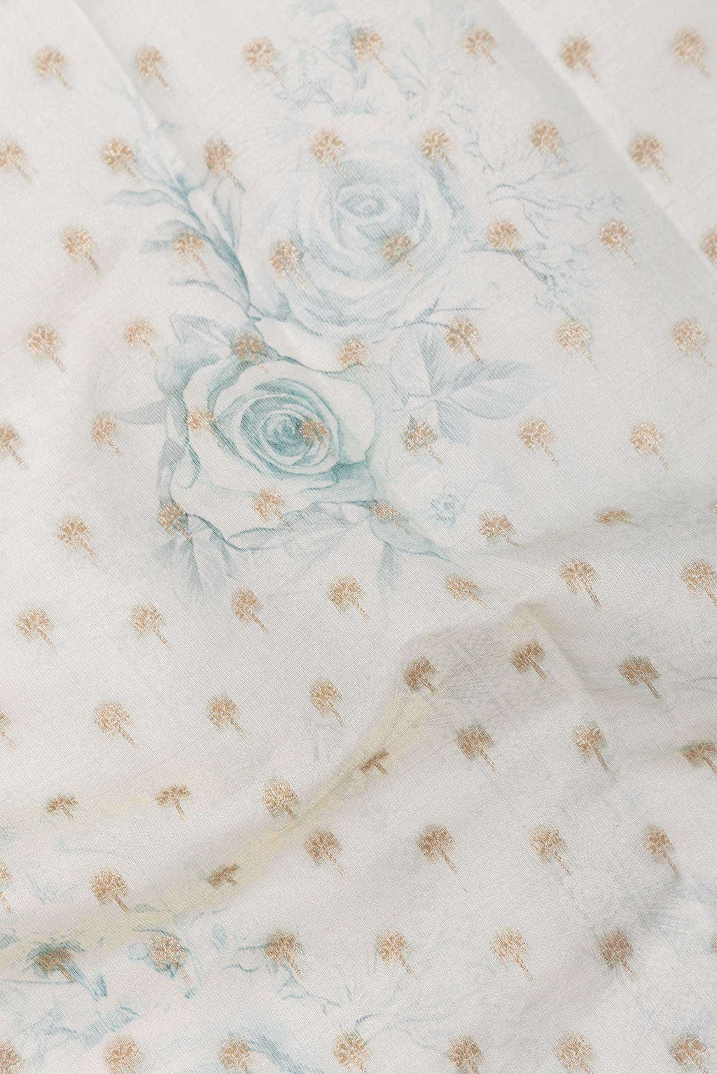 Light Blue Tussar Silk Saree