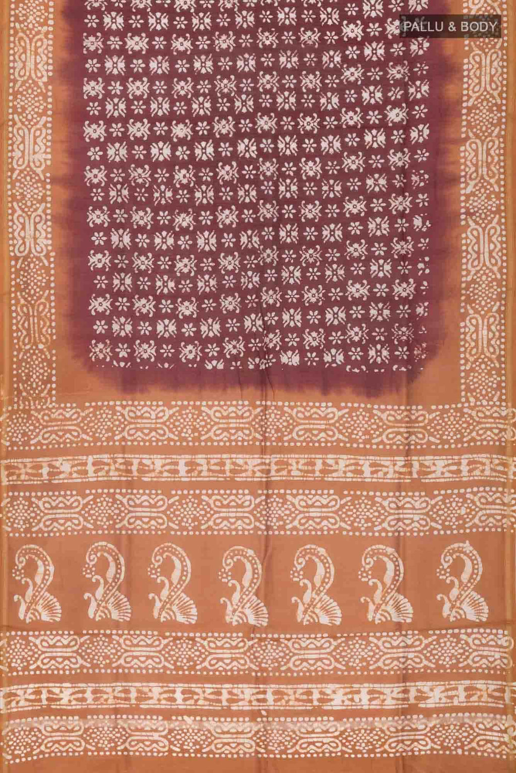 Brown Maheshwari Silk Cotton Saree