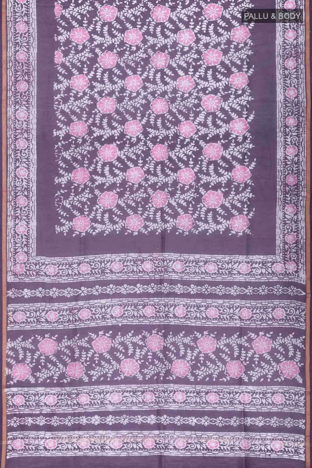 Lavender Maheshwari Silk Cotton Saree