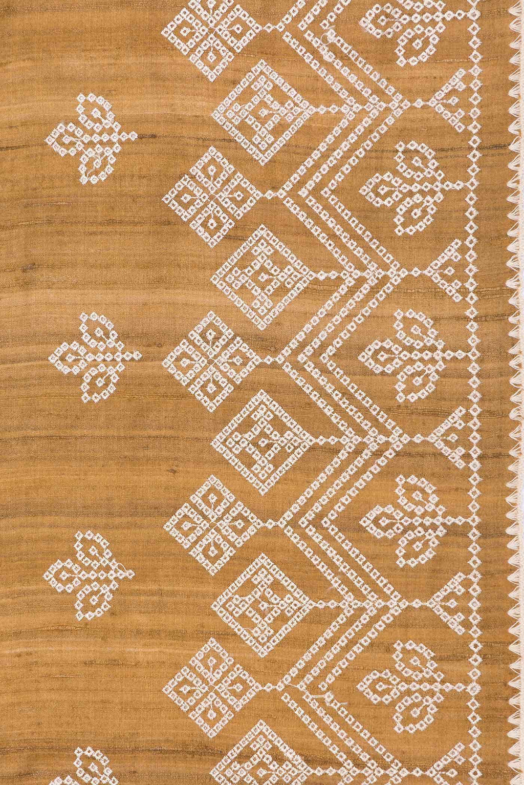 Mustard Dual Tone Tussar Saree