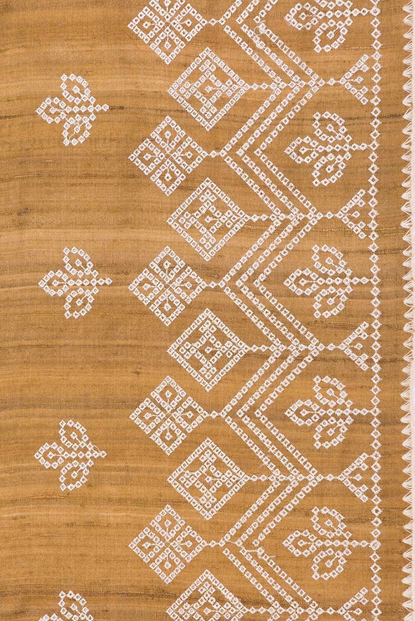 Mustard Dual Tone Tussar Saree