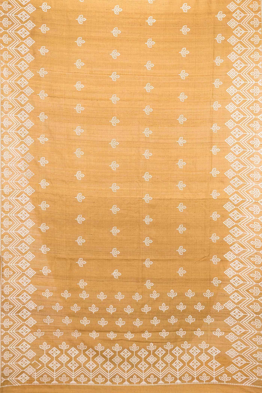 Mustard Dual Tone Tussar Saree