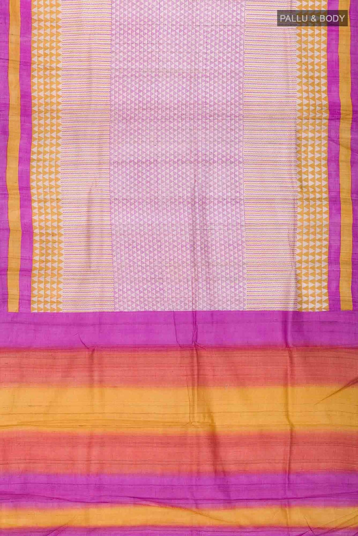 Lavender Bhagalpuri Tussar Silk Saree