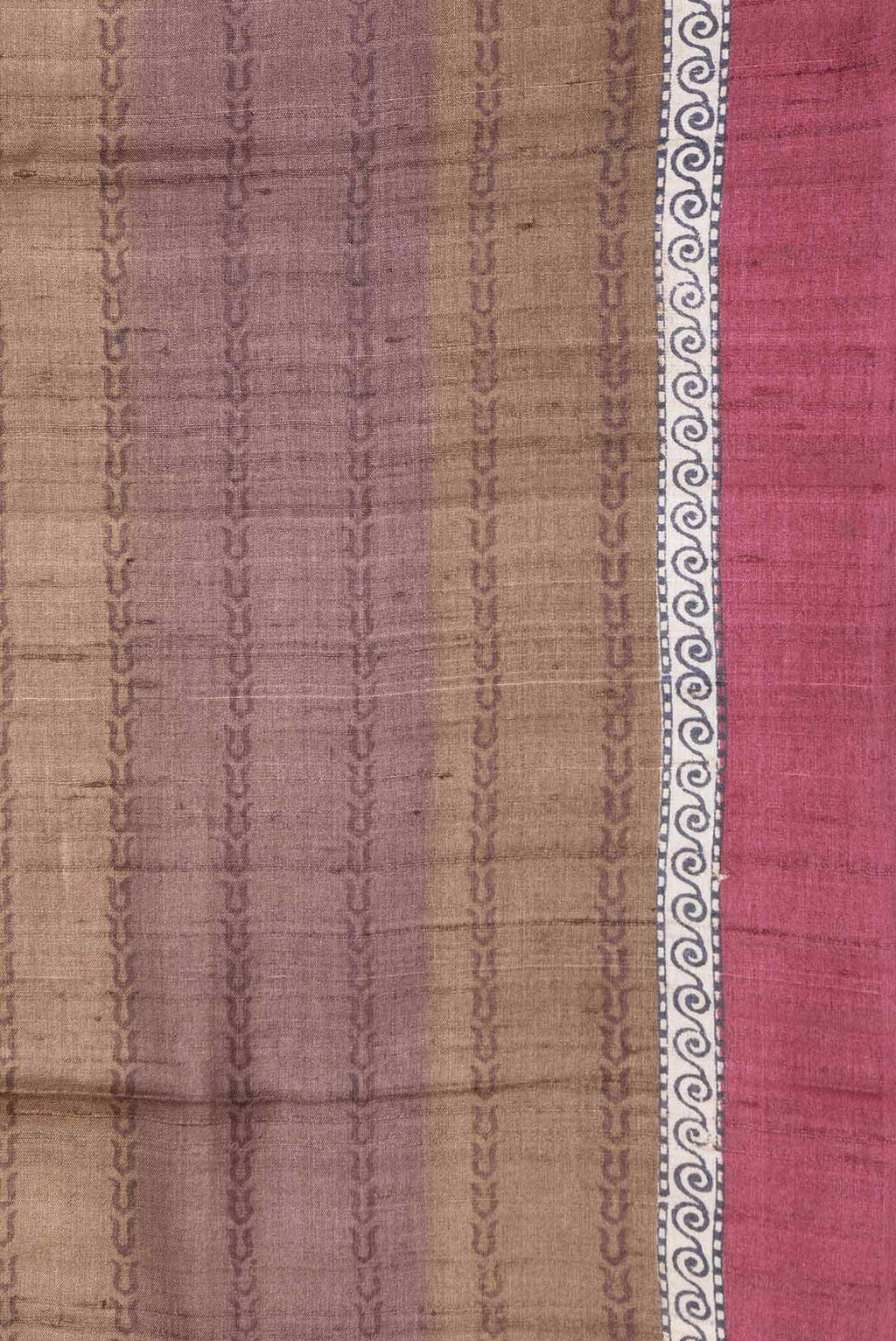 Brown Dual Tone Tussar Silk Saree