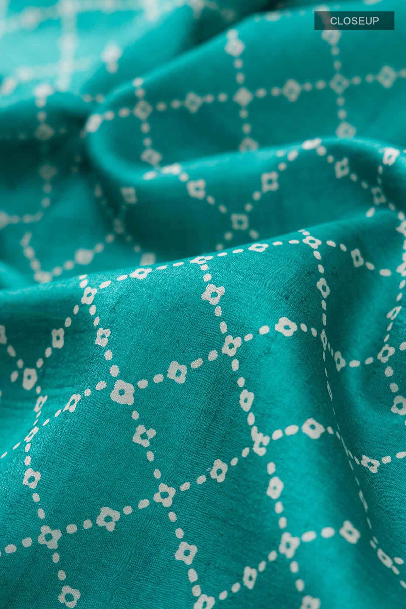 Green Bhagalpuri Tussar Silk Saree