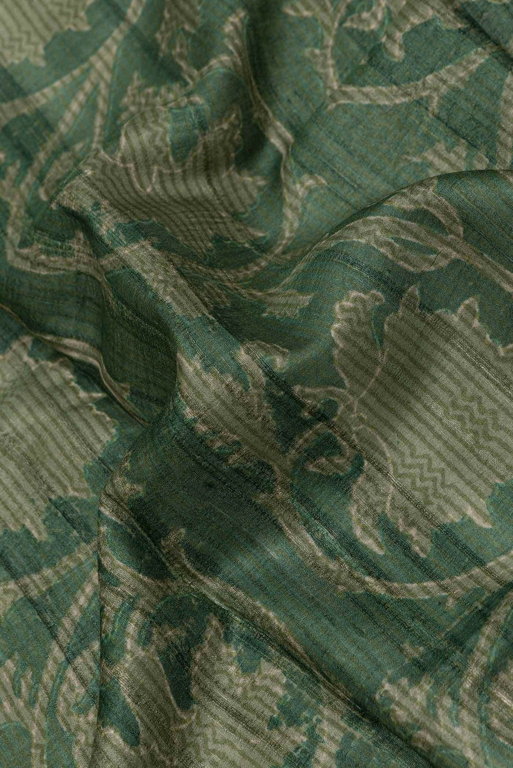 Green Dual Tone Tussar Silk Saree