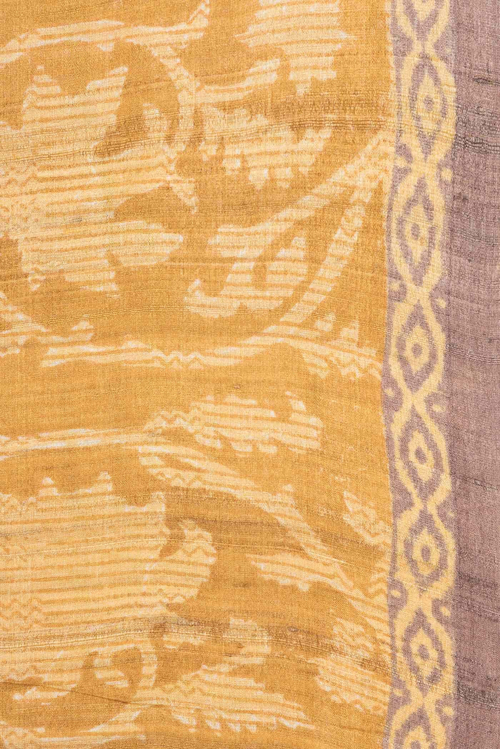 Mustard Dual Tone Tussar Silk Saree