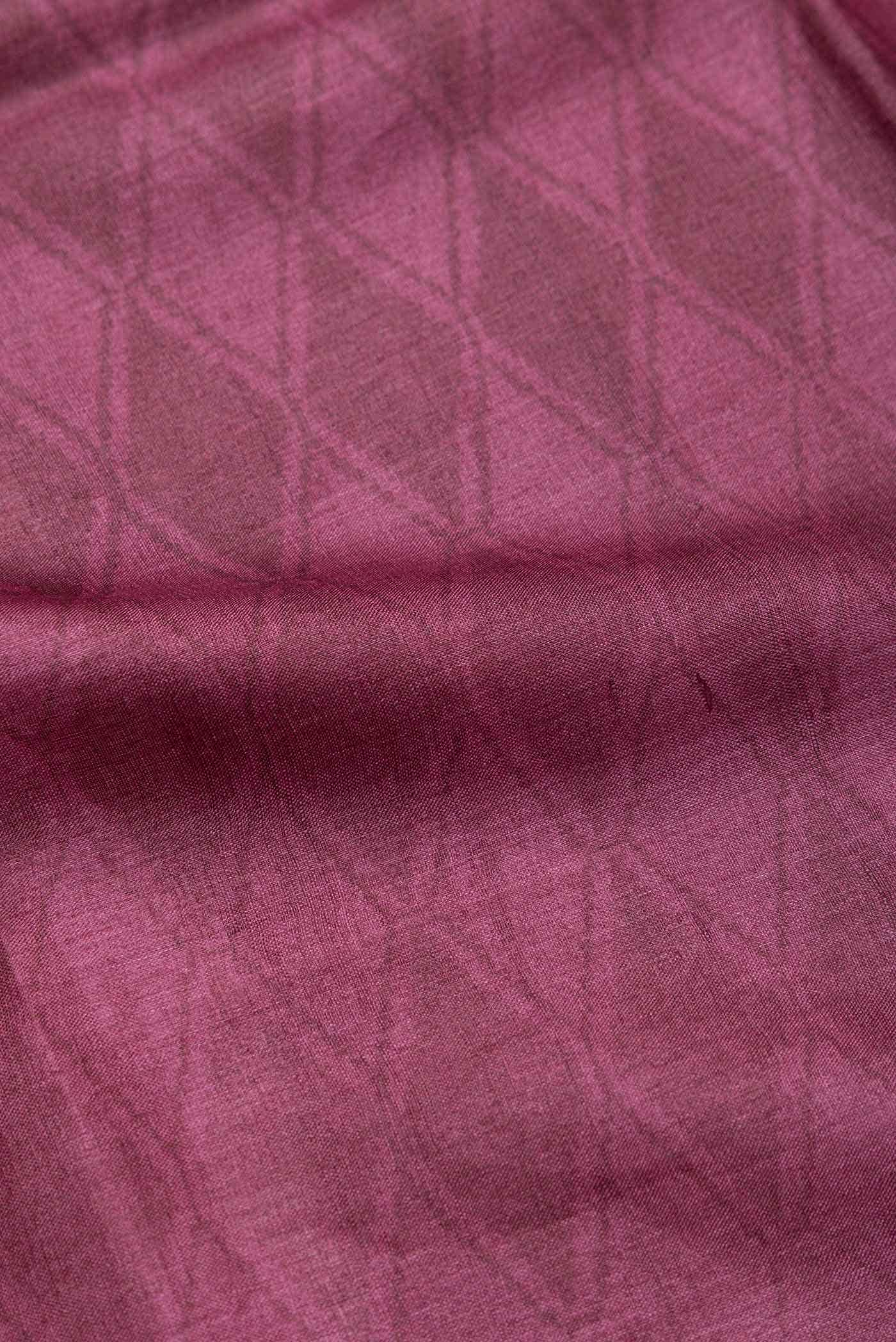 Purple Tussar Silk Saree