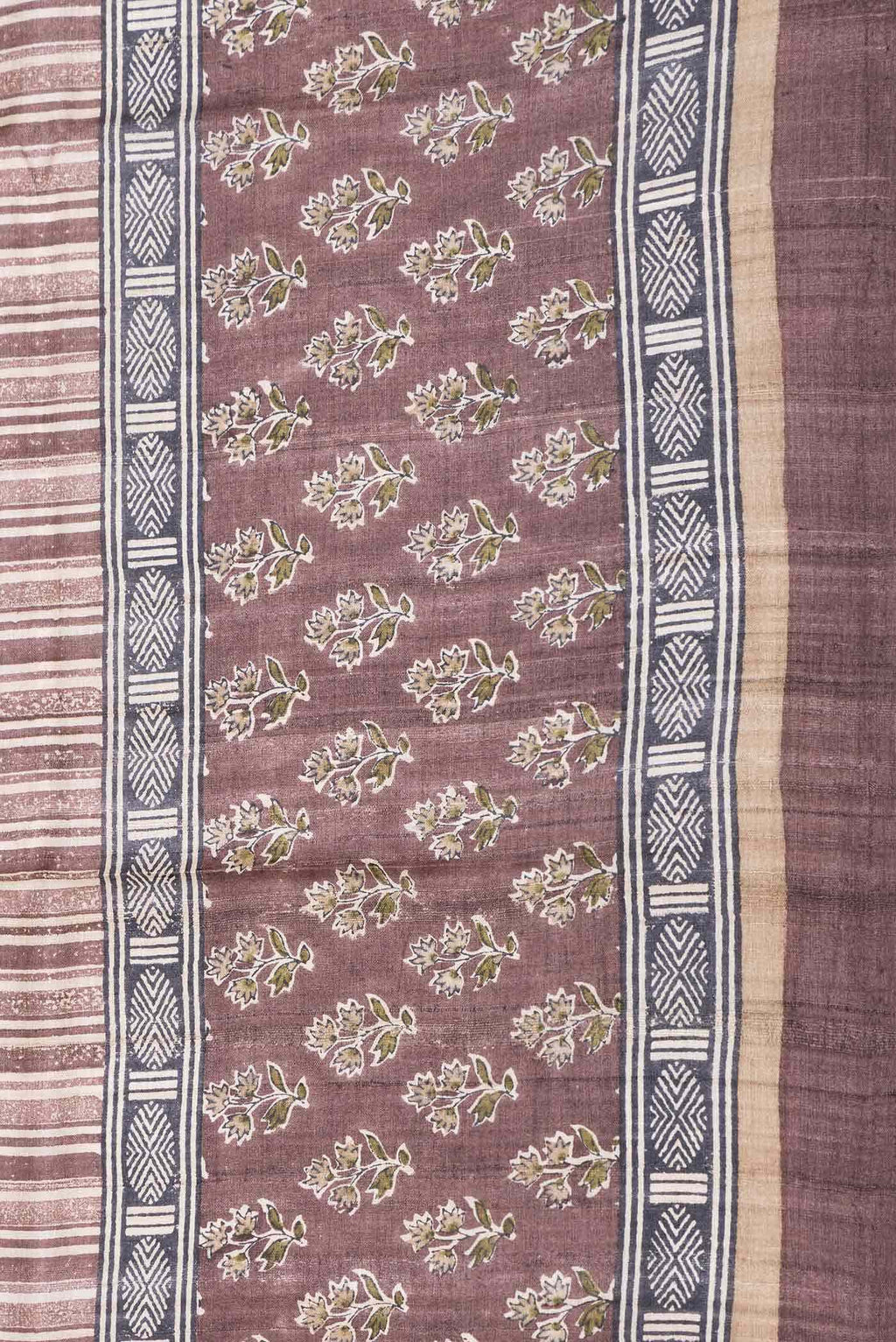 Brown Dual Tone Tussar Silk Saree