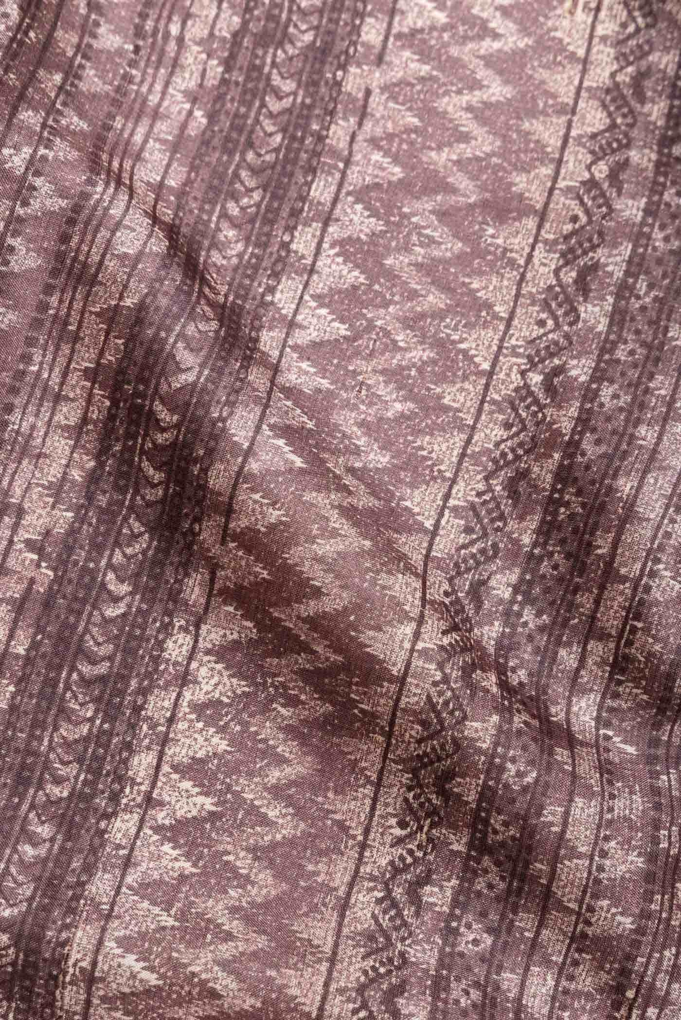 Brown Tussar Silk Saree