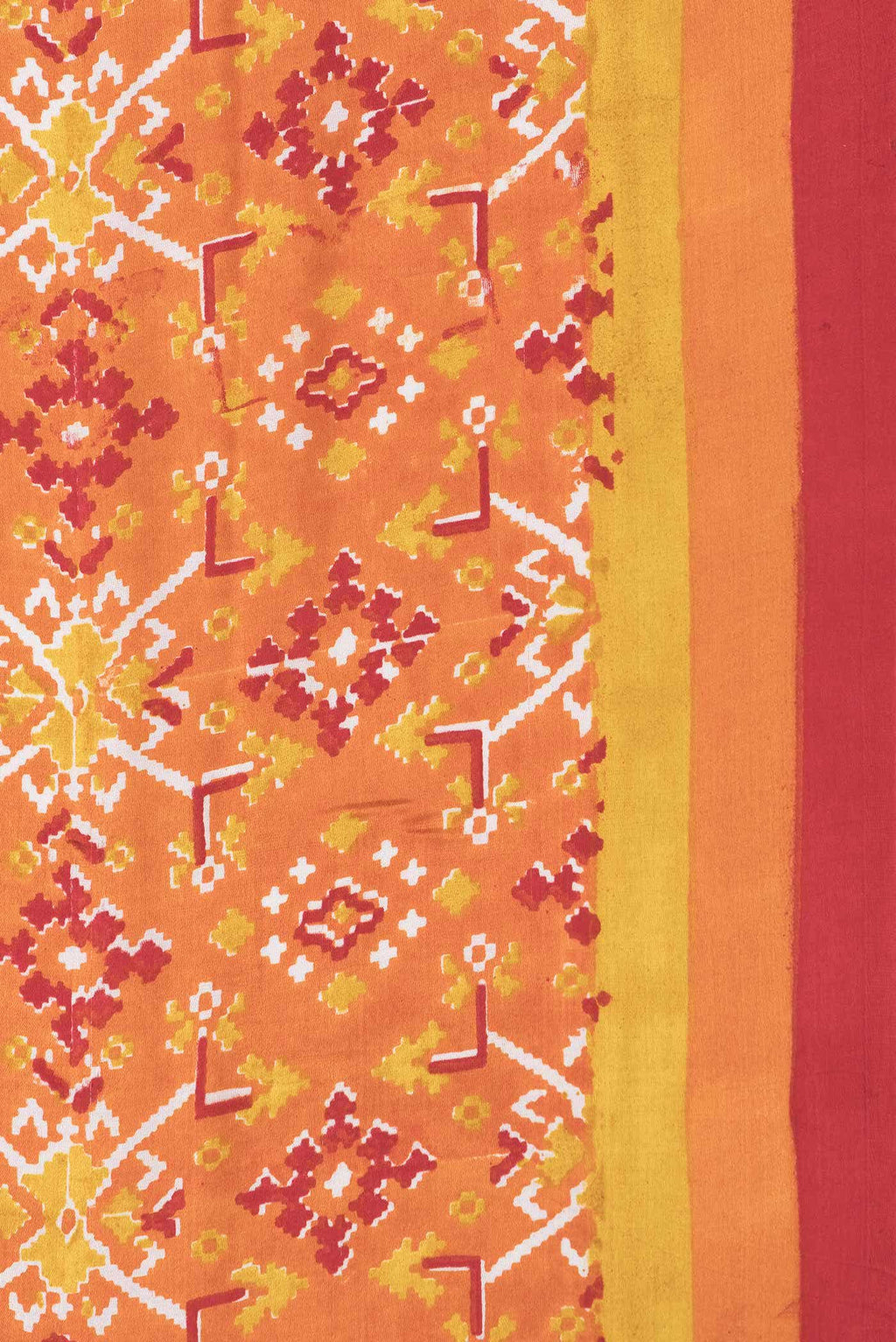 Orange Dual Tone Mysore Crepe Saree