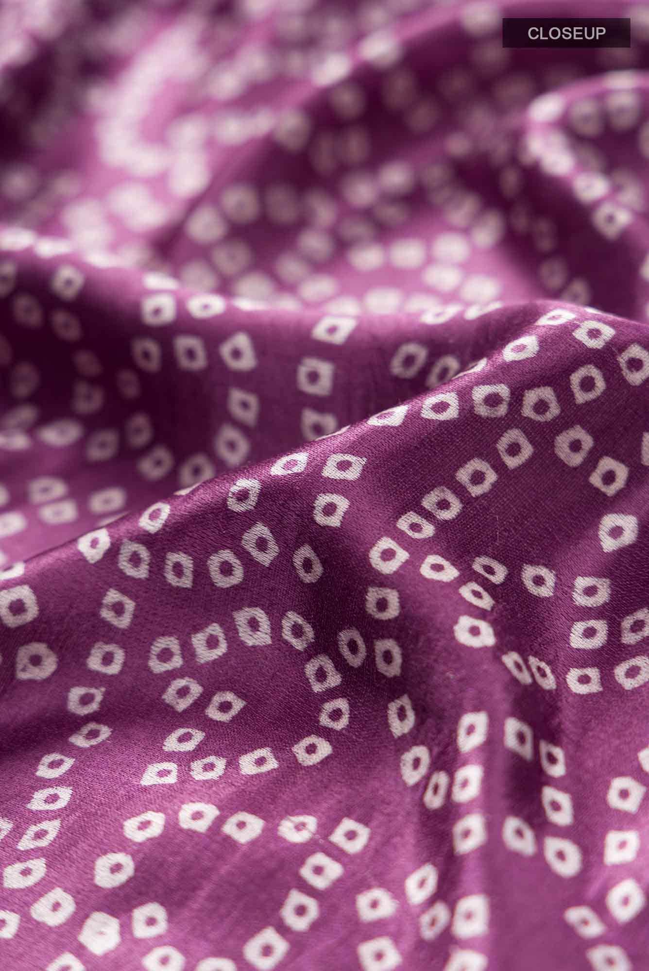 Dark Mauve Blended Satin Silk Saree