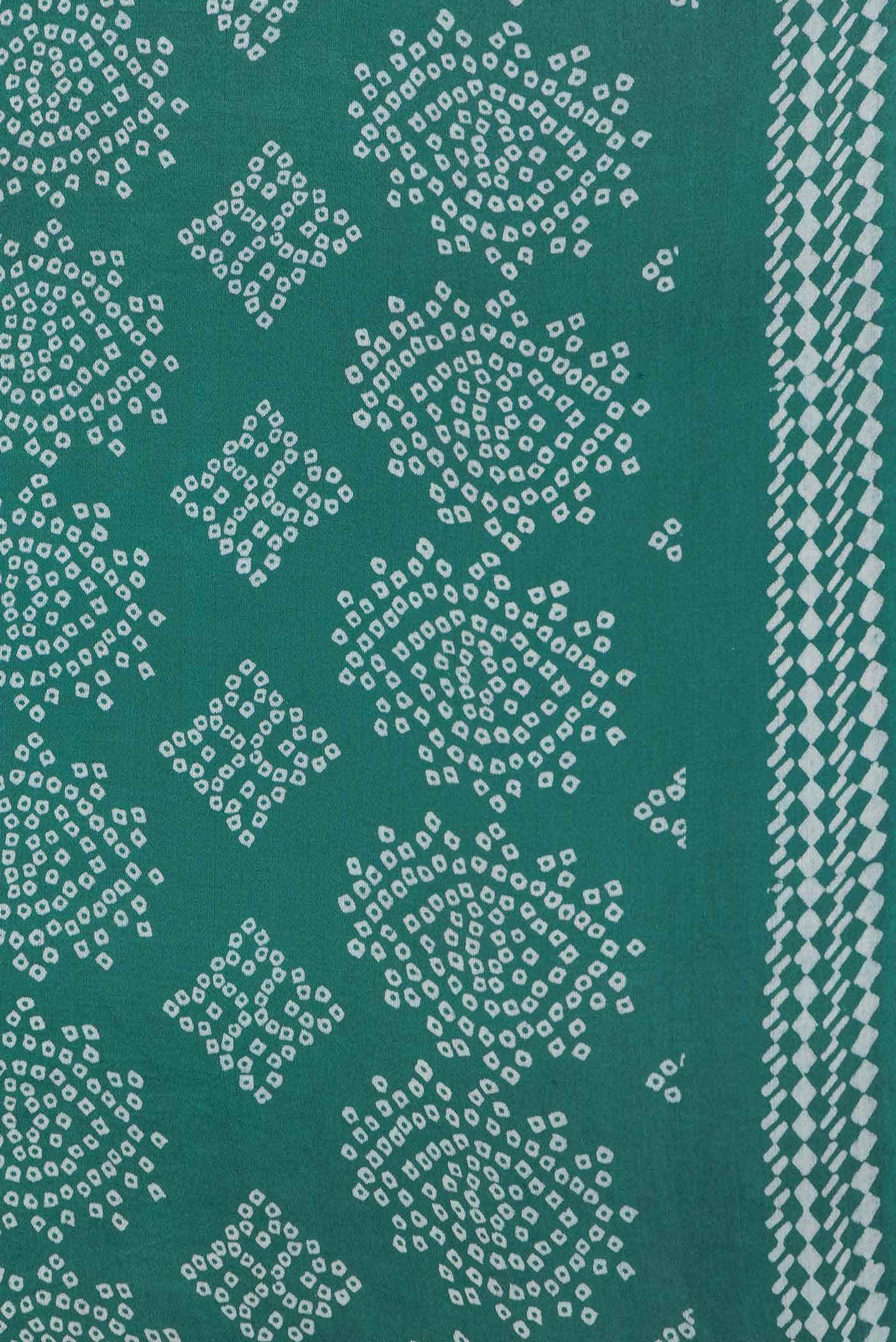 Green Dual Tone Mysore Crepe Saree