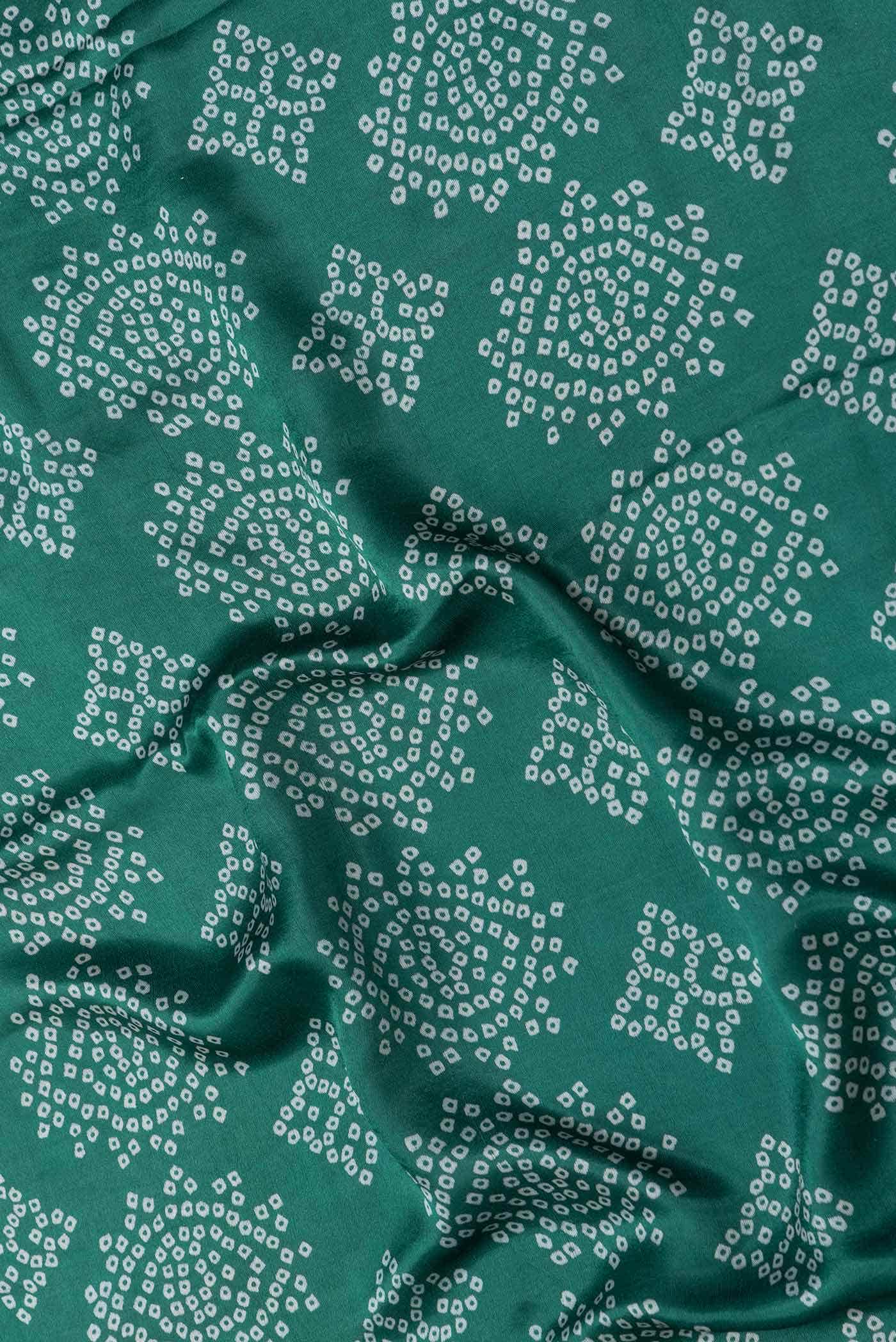 Green Dual Tone Mysore Crepe Saree